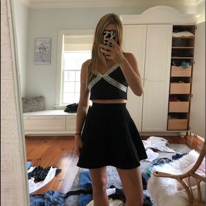 Never worn black float skirt
